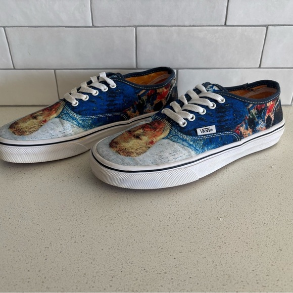 RARE Authentic VANS Van Gough Self Portrait Shoes Men’s 7.5 Women’s 9 EUC - Picture 2 of 13